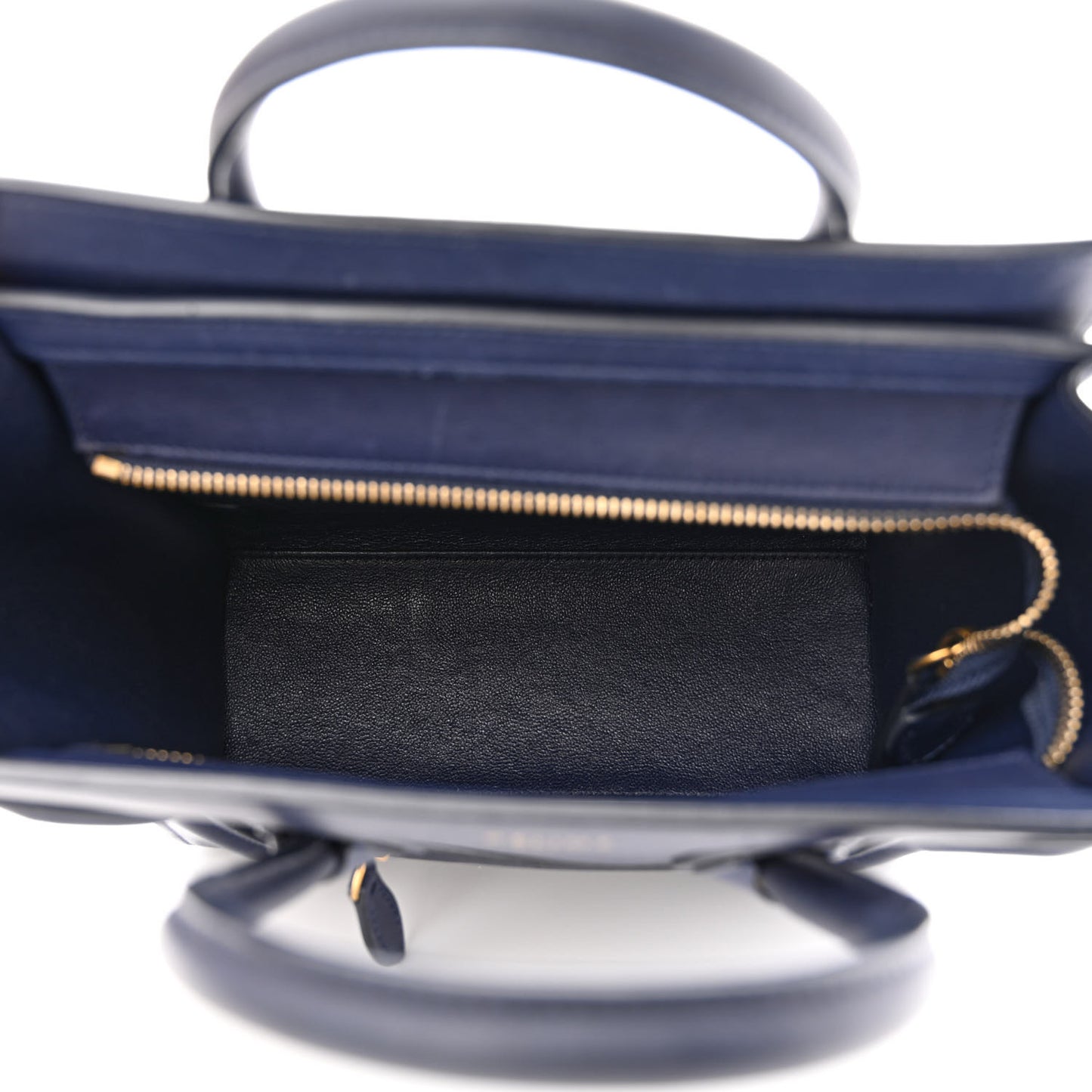 Smooth Calfskin Nano Luggage Navy Blue