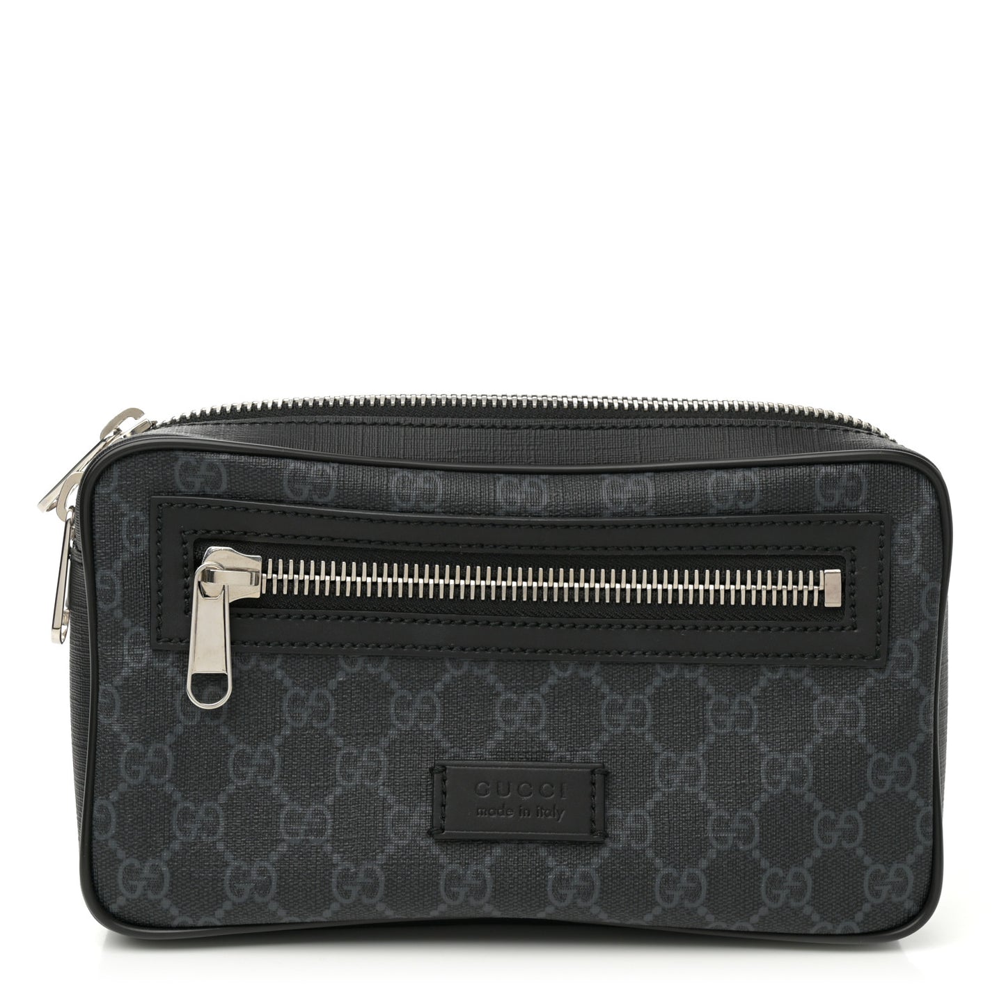 Soft GG Supreme Monogram Web Belt Bag Black Grey