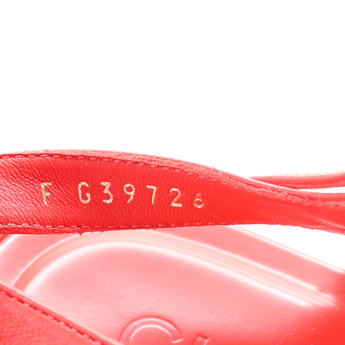 Lambskin Pearl Crystal CC Thong Sandals 38.5 Red