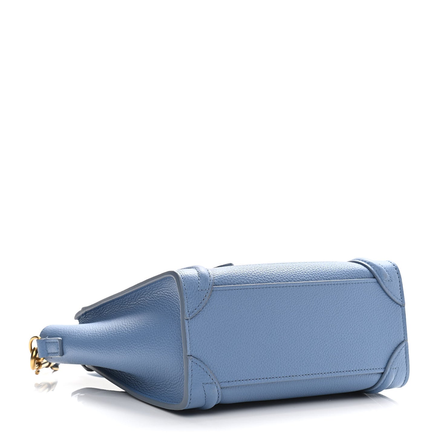 Drummed Calfskin Nano Luggage Blue