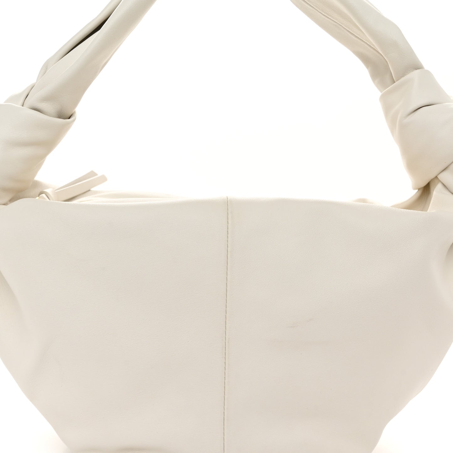 Calfskin Teen Double Knot Hobo White