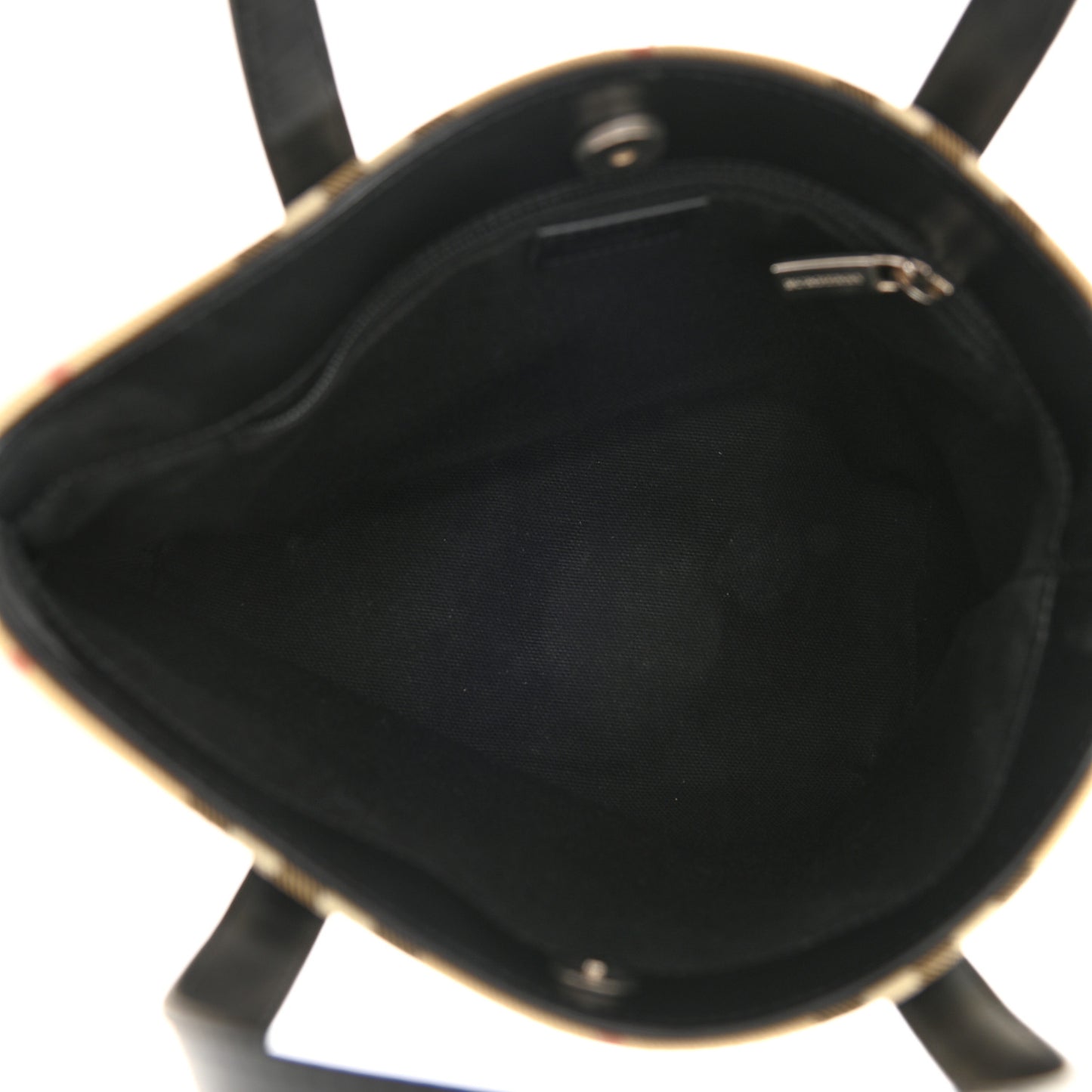 House Check Small Tote Black