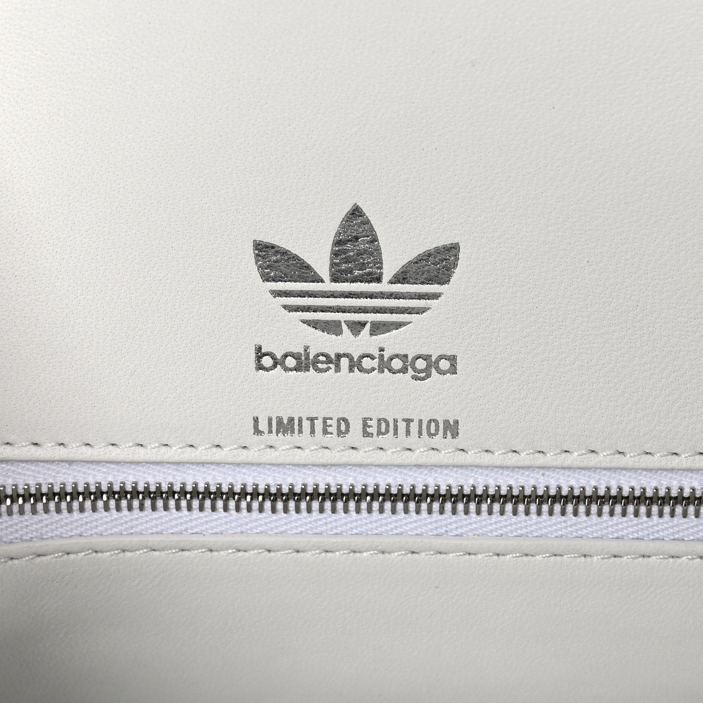 X ADIDAS Shiny Box Calfskin Hourglass Top Handle Bag XS Off White