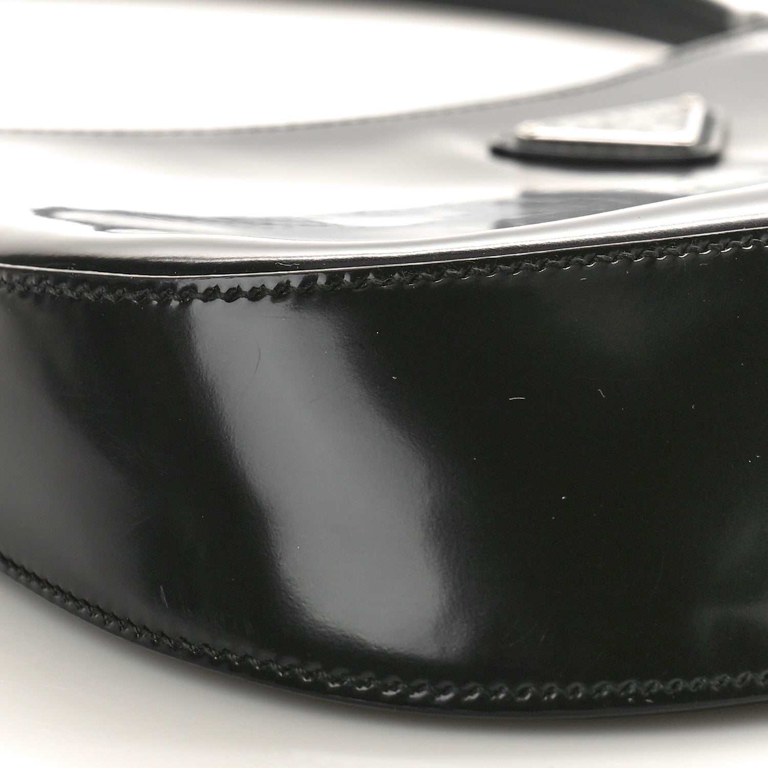 Prada Spazzolato Cleo Shoulder Bag Black 8 of 9