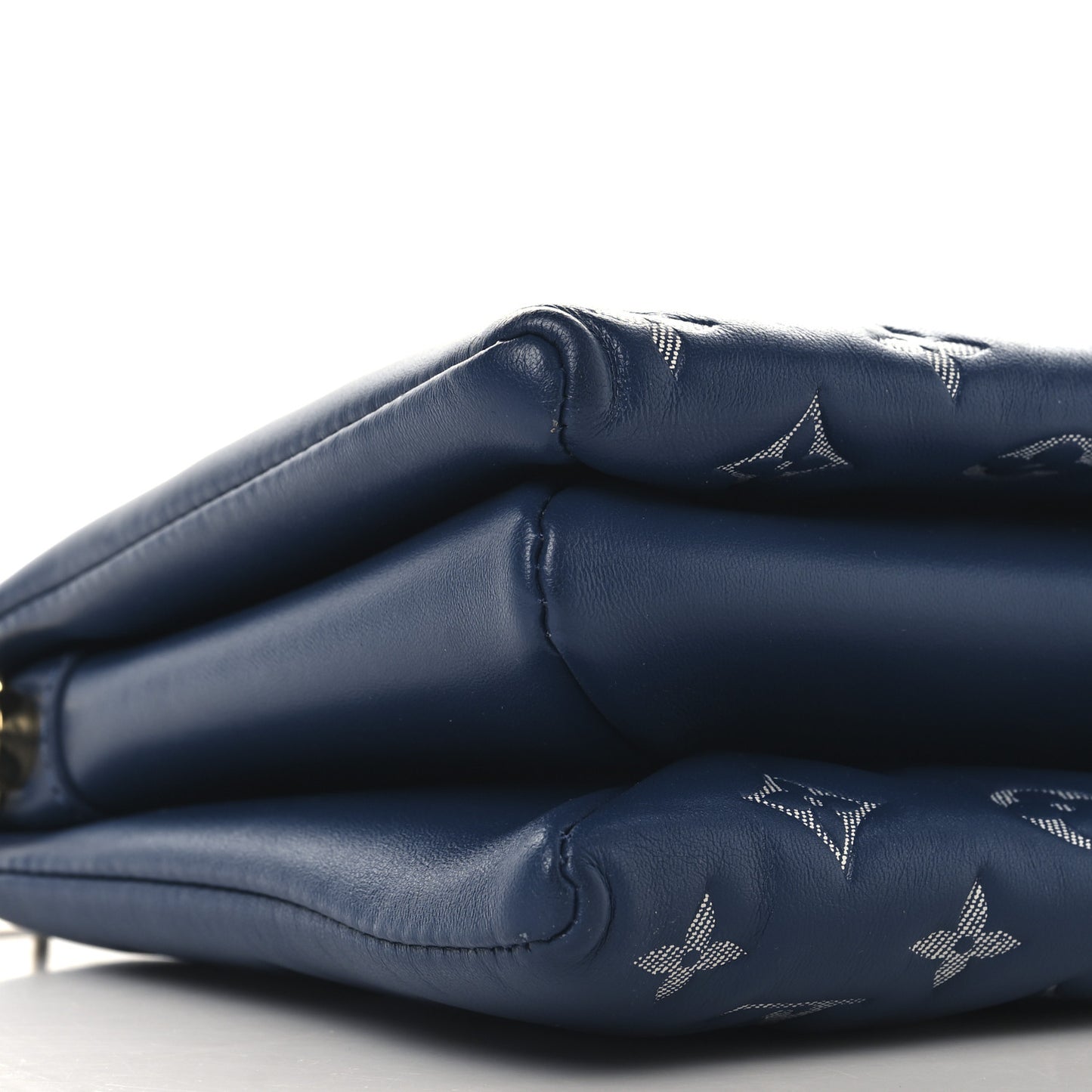 Lambskin Embossed Monogram Coussin PM Denim Blue