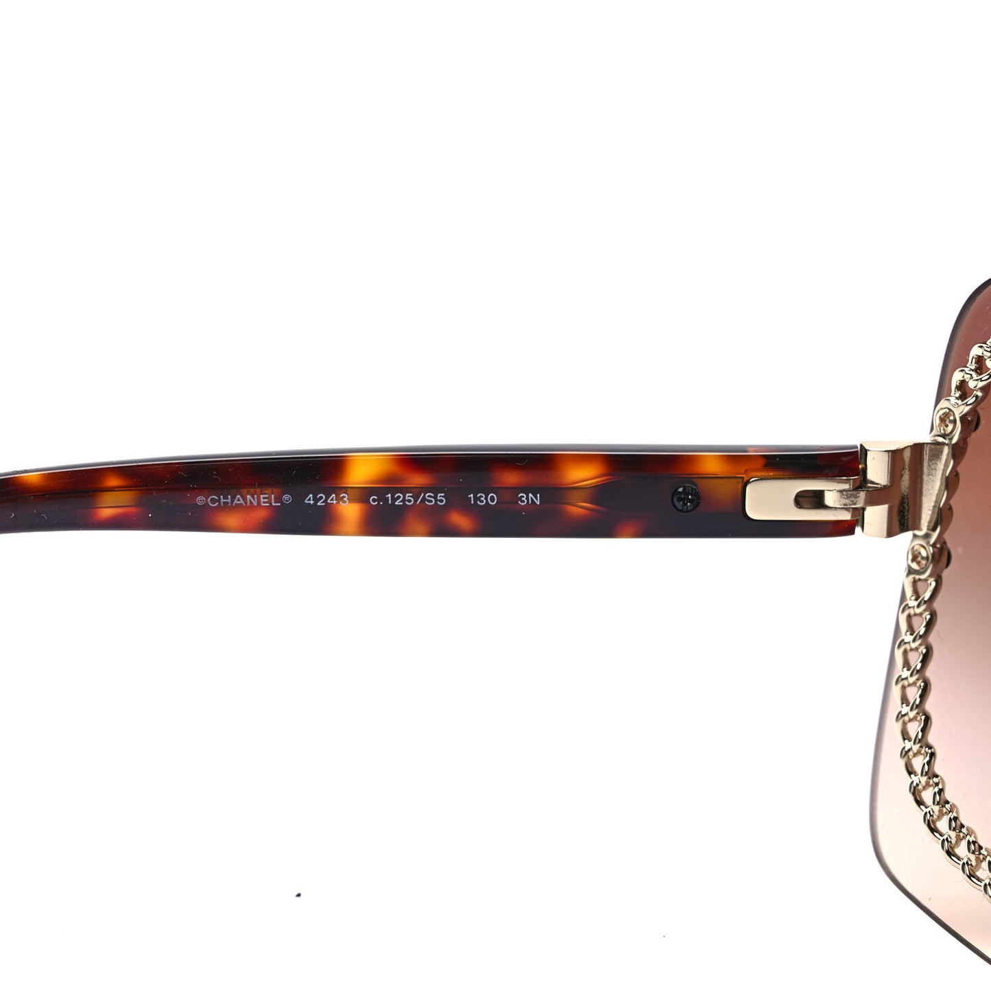 Rimless Shield Sunglasses 4243 Gradient Tortoise
