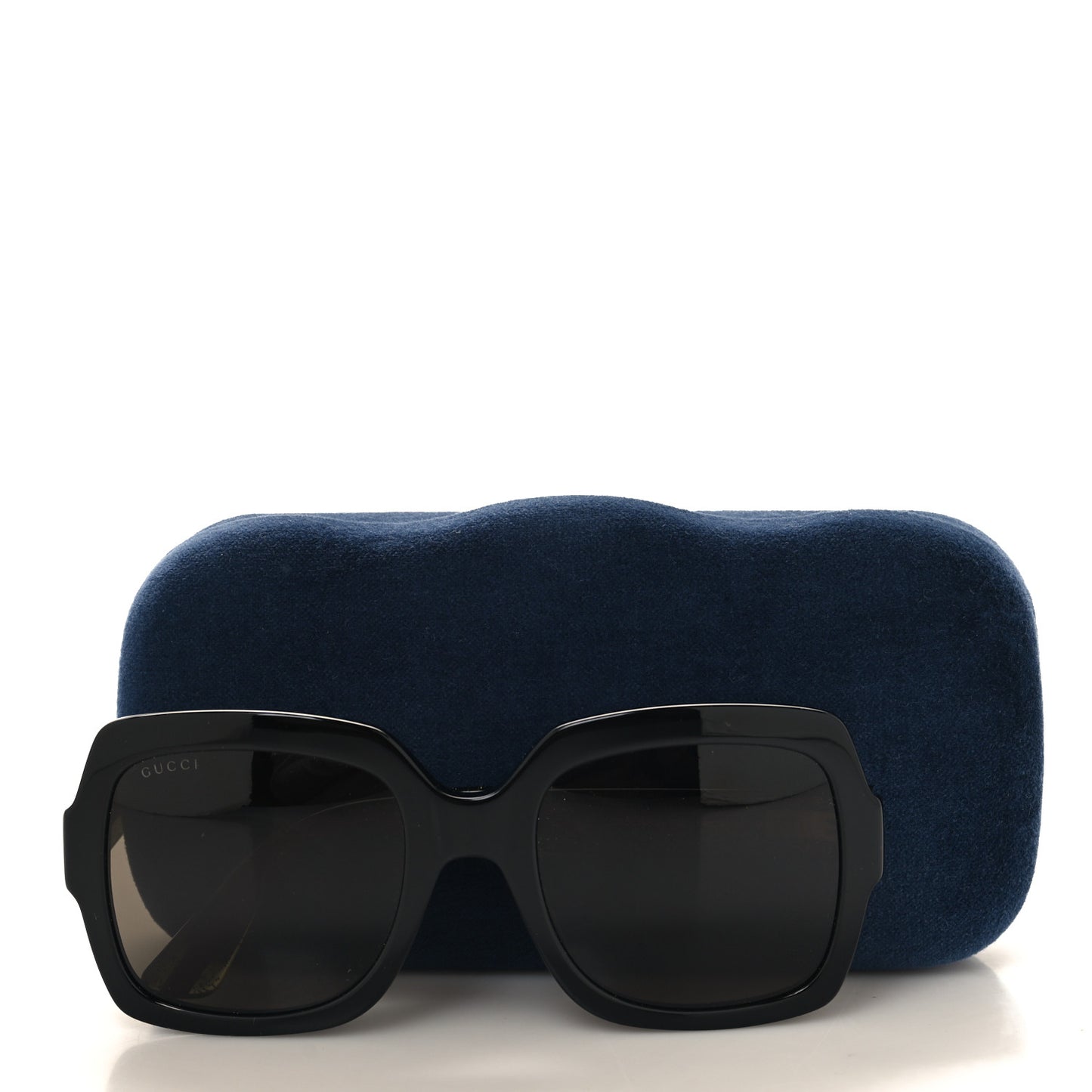 Acetate Square Frame Web Glitter Sunglasses GG0036S Black Green