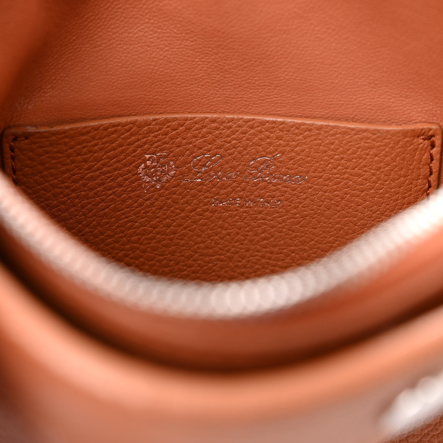 Loro Piana Grained Calfskin Milky Way Odessa Shoulder Bag Brown 6 of 13