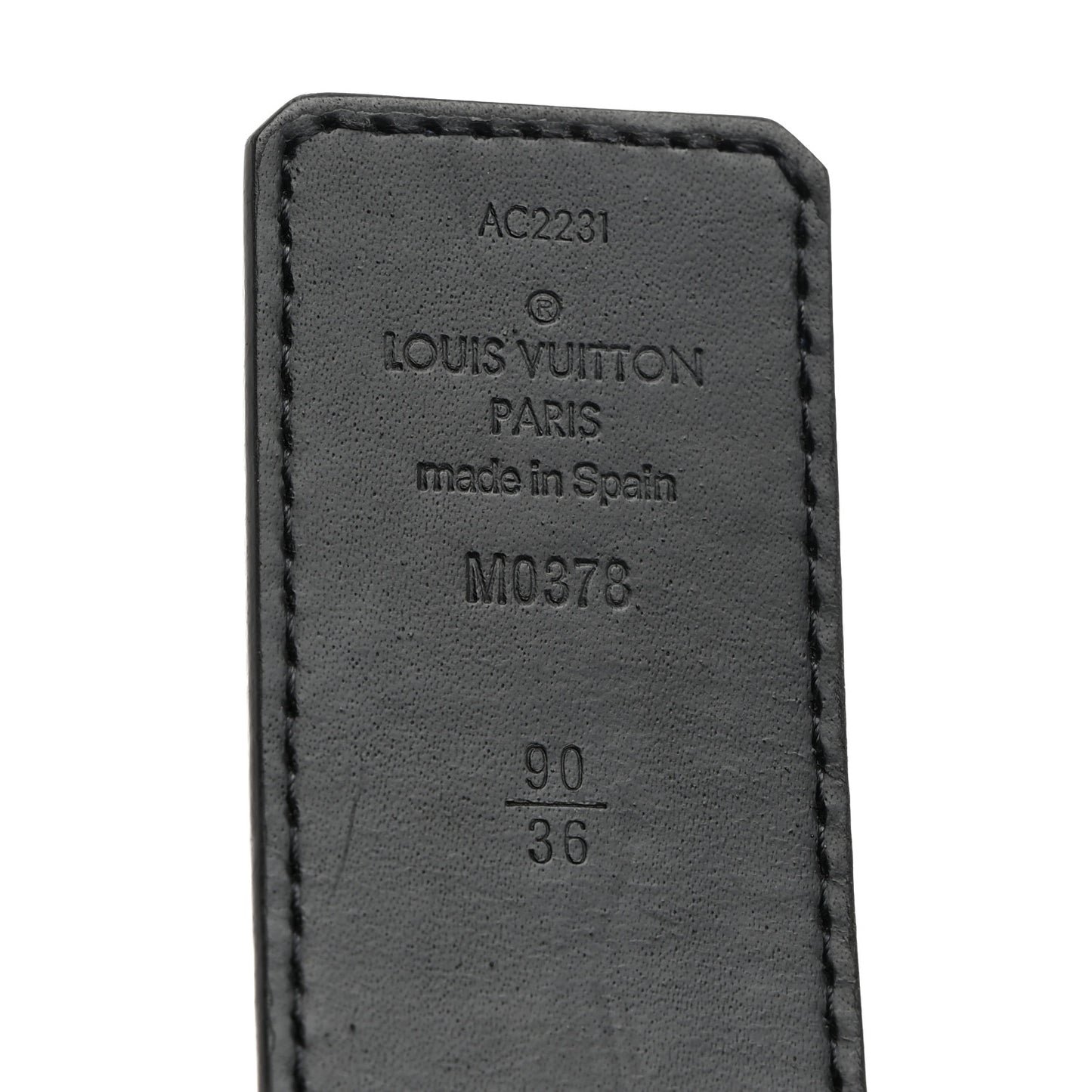 Damier Salt 40mm LV Initiales Reversible Belt 90 36 Blue