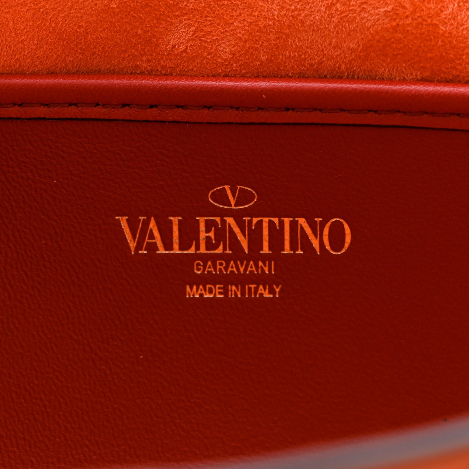 Valentino Garavani Calfskin Rockstud Spike Convertible Shoulder Bag Orange 6 of 9