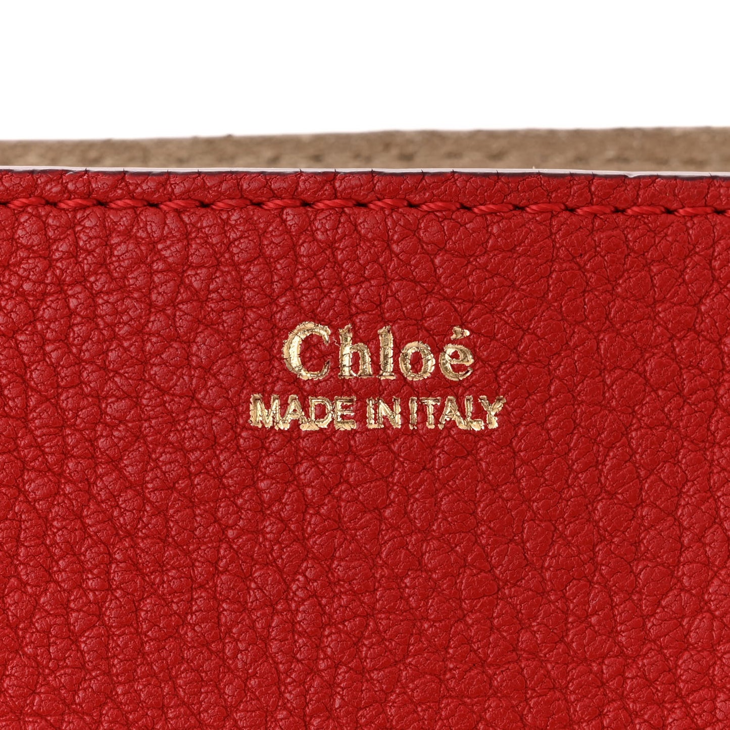 Grained Lambskin Drew Shoulder Bag Plaid Red