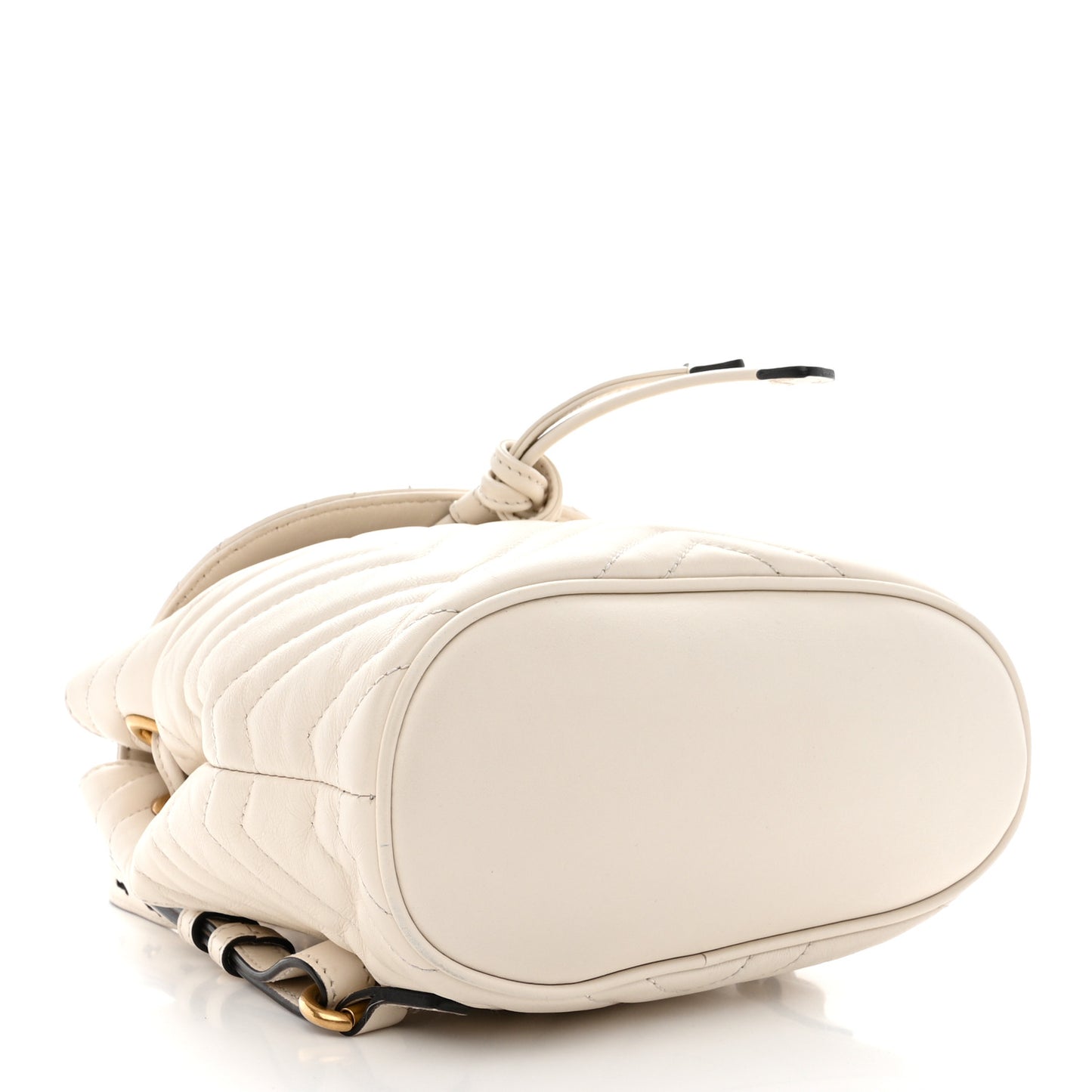 Calfskin Matelasse GG Marmont Flap Backpack White