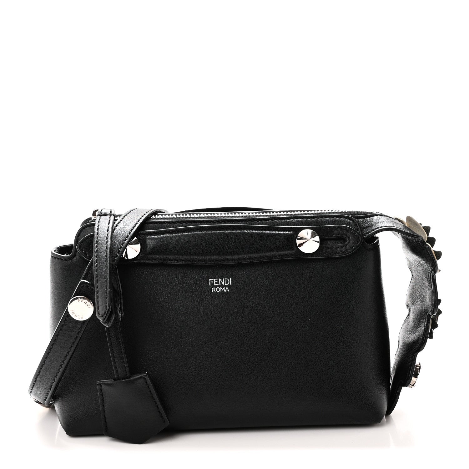 Fendi Shiny Nappa Crystal Croc Tail Mini By The Way Boston Bag