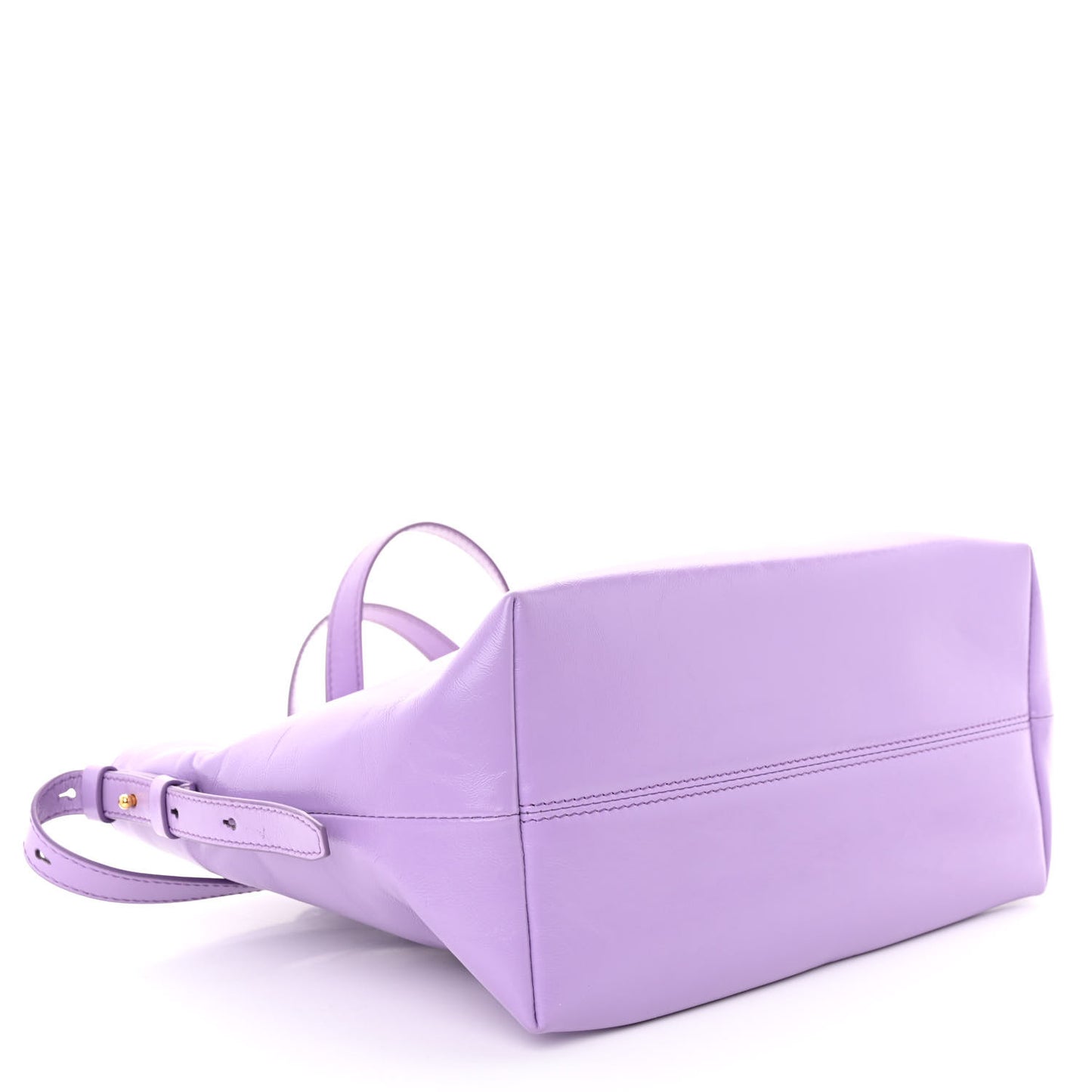 Shiny Calfskin Mini TF East West Tote Hyacinth