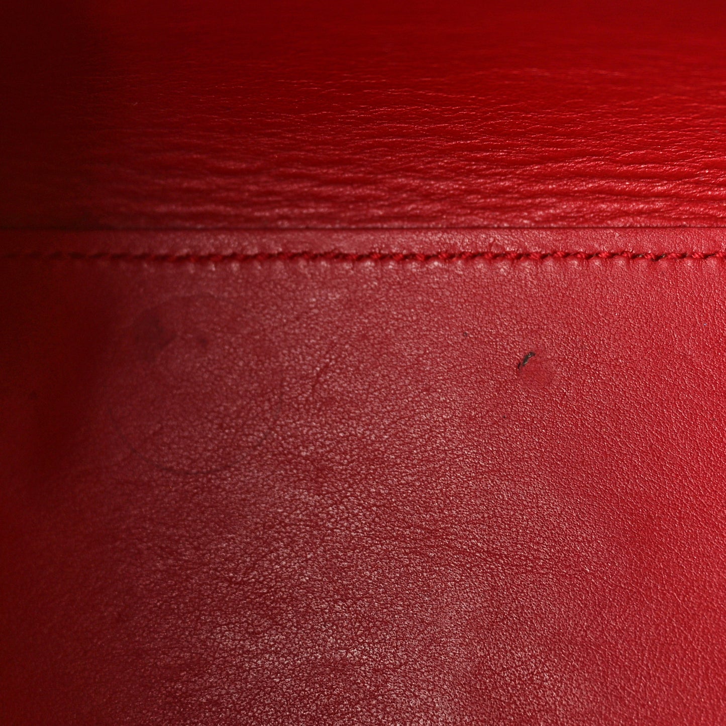 Grained Calfskin Nano Sac De Jour Lipstick Red