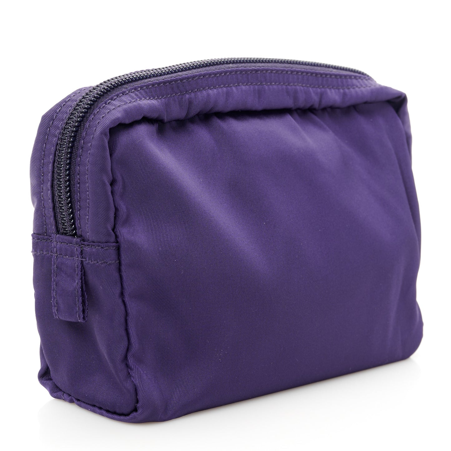 Nylon Tessuto Cosmetic Pouch Purple