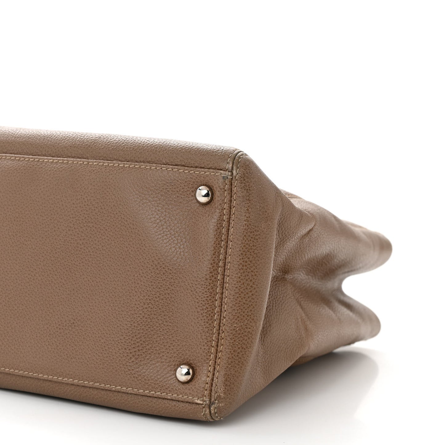 Calfskin Cerf Executive Shopper Tote Light Brown
