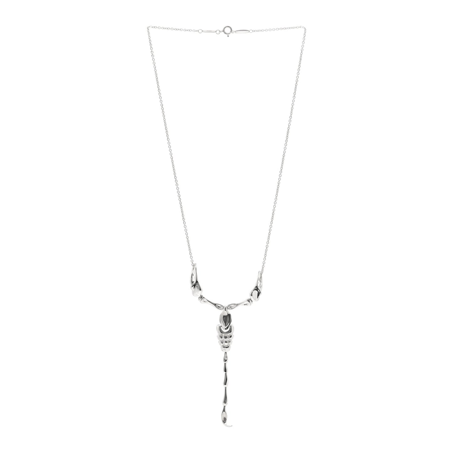 Sterling Silver Elsa Peretti Scorpion Pendant Necklace