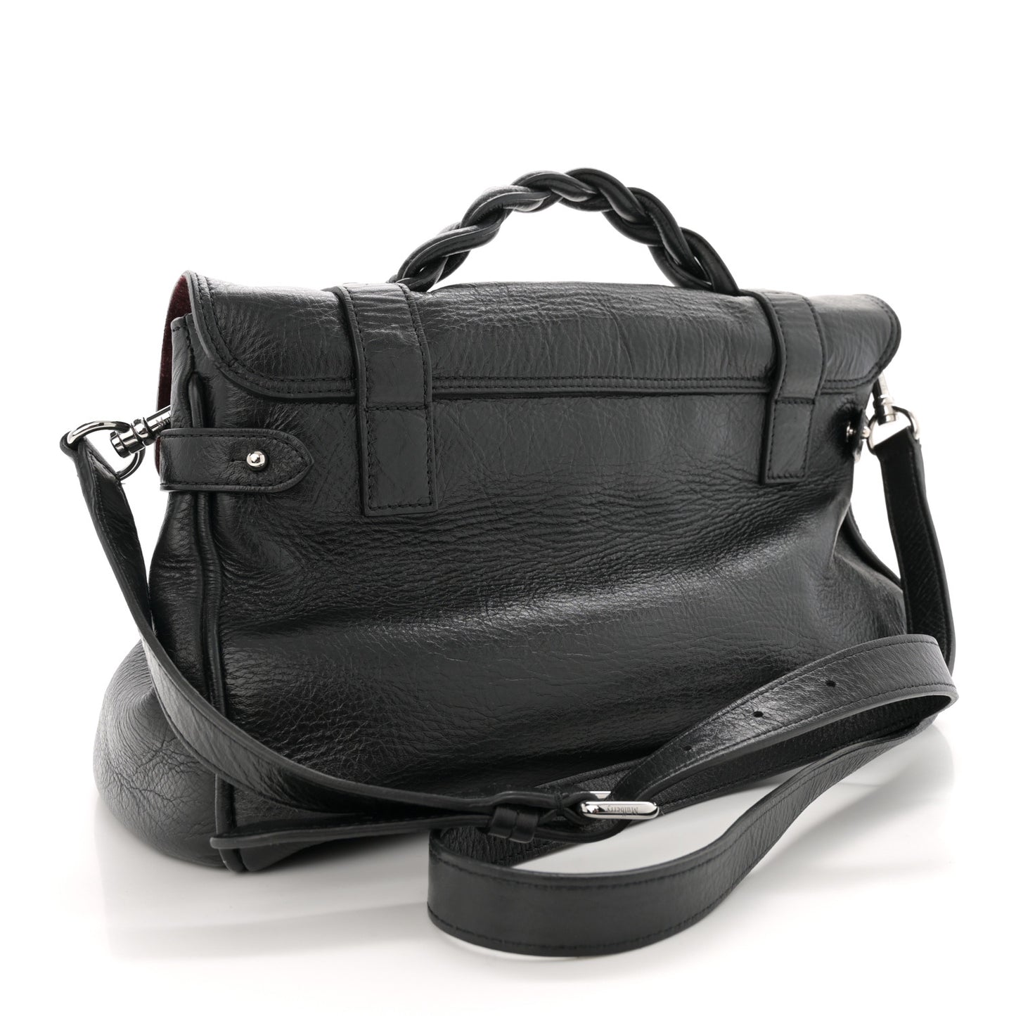 Shiny Calfskin Medium Alexa Black