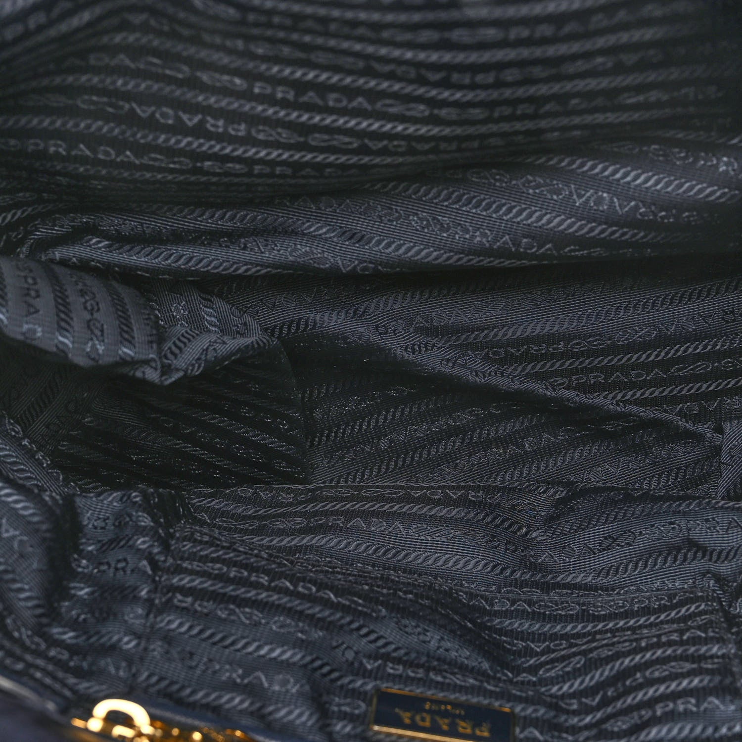 Prada Tessuto Nylon Saffiano Tote Blue 4 of 8