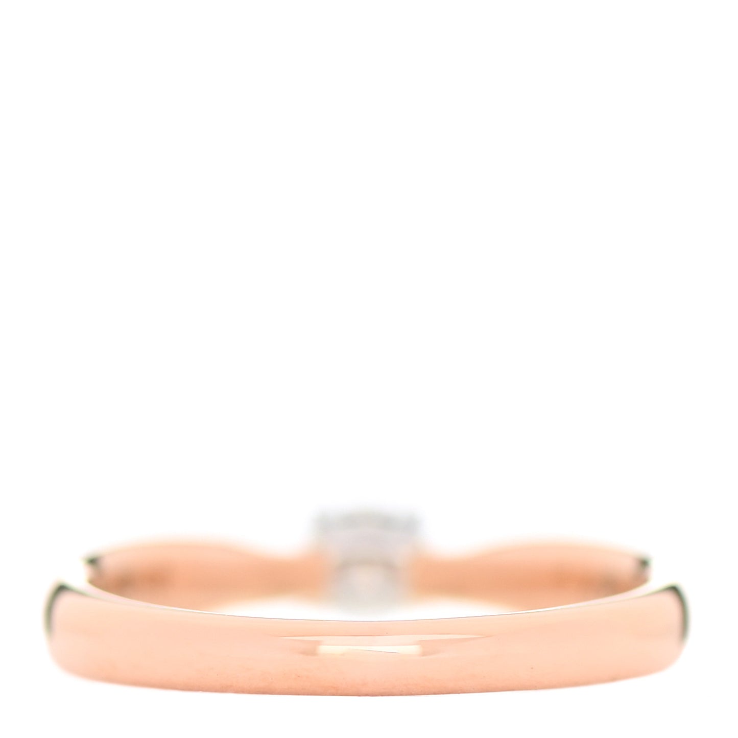 18K Rose Gold Platinum Diamond .21ct Harmony Solitaire Engagement Ring 45 3.5