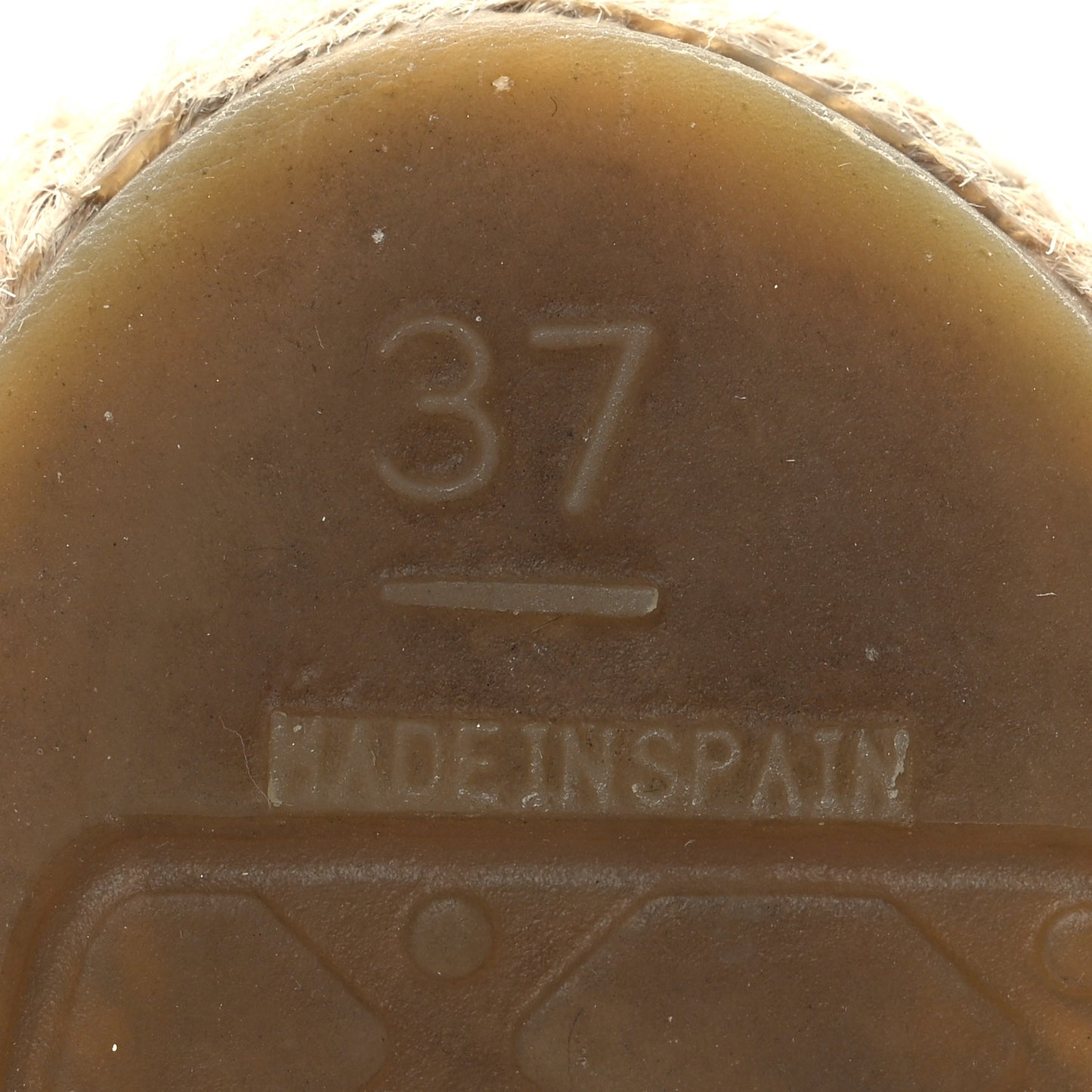 Lambskin CC Espadrilles 37 Beige Black