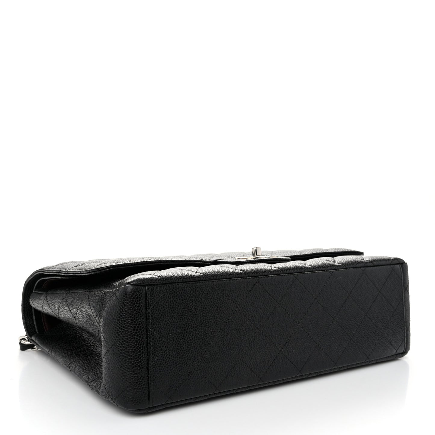 Caviar Quilted Maxi Double Flap Black