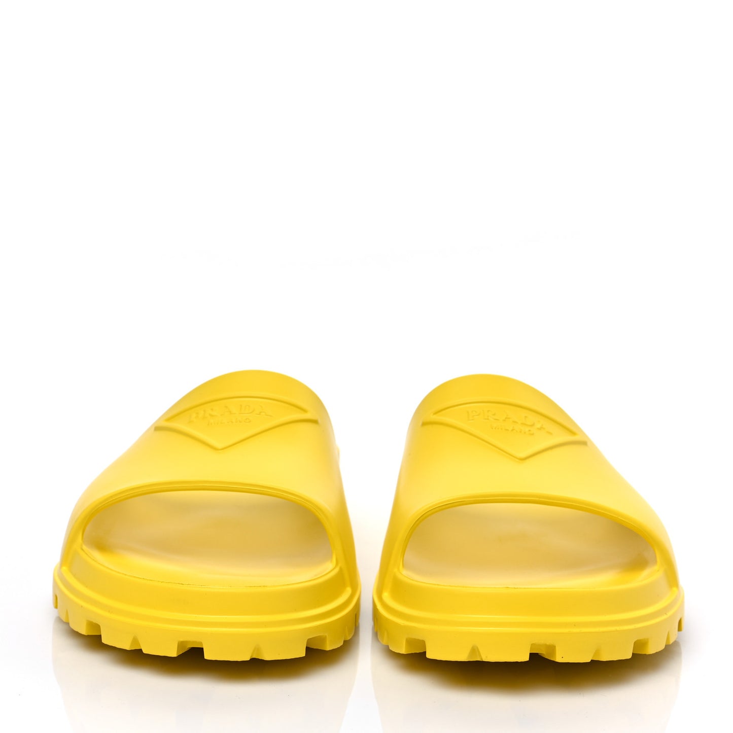 EVA Rubber Triangle Logo Embossed Mens Lug Sole Slide Sandals 11 Sole