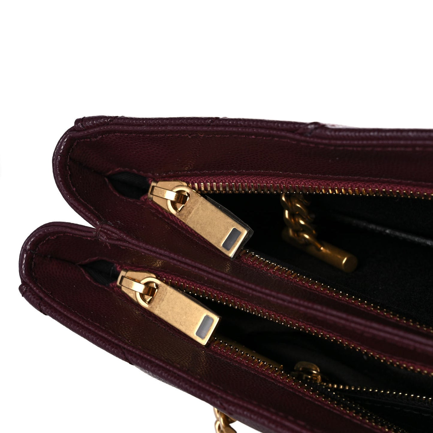 Grain de Poudre Matelasse Chevron Small Tribeca Shopping Bag Rouge Legoin