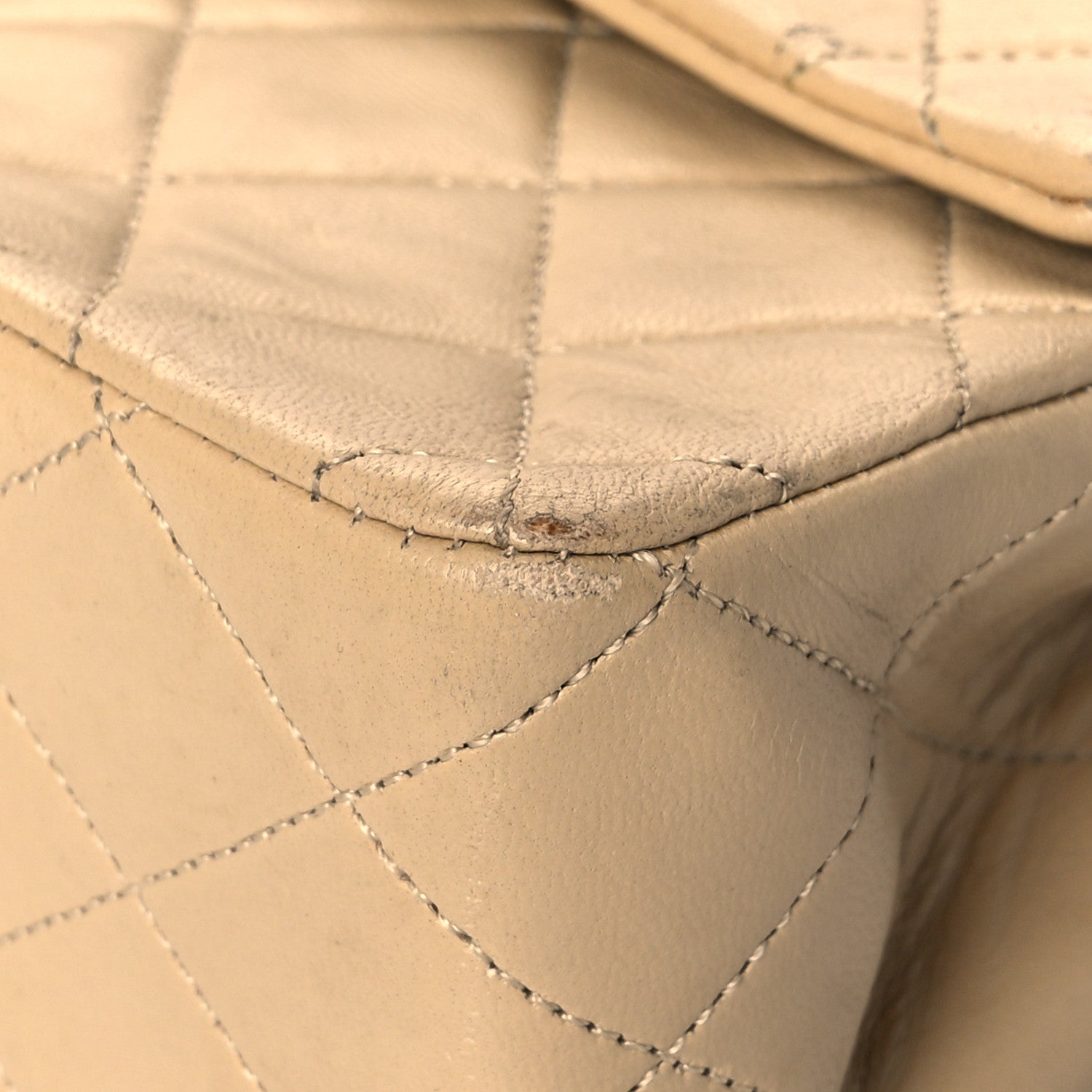 Chanel Lambskin Quilted Medium Double Flap Beige 10 of 24