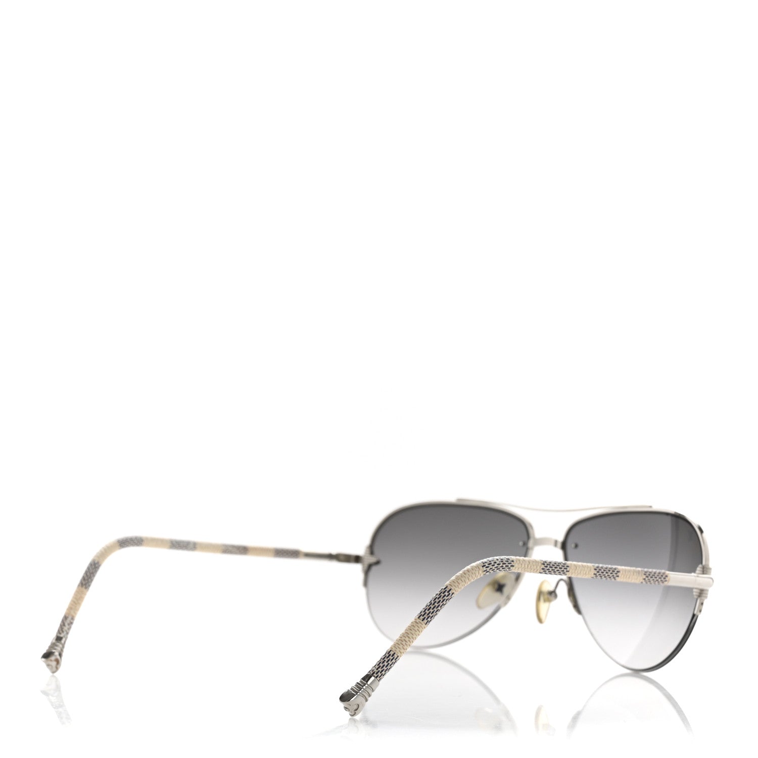 Louis Vuitton Damier Azur Petite Viola Pilote Aviator Sunglasses Z0570U 4 of 8