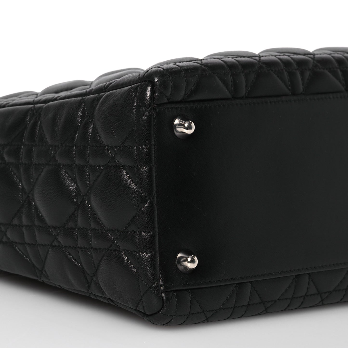 Lambskin Cannage Large Lady Dior Black