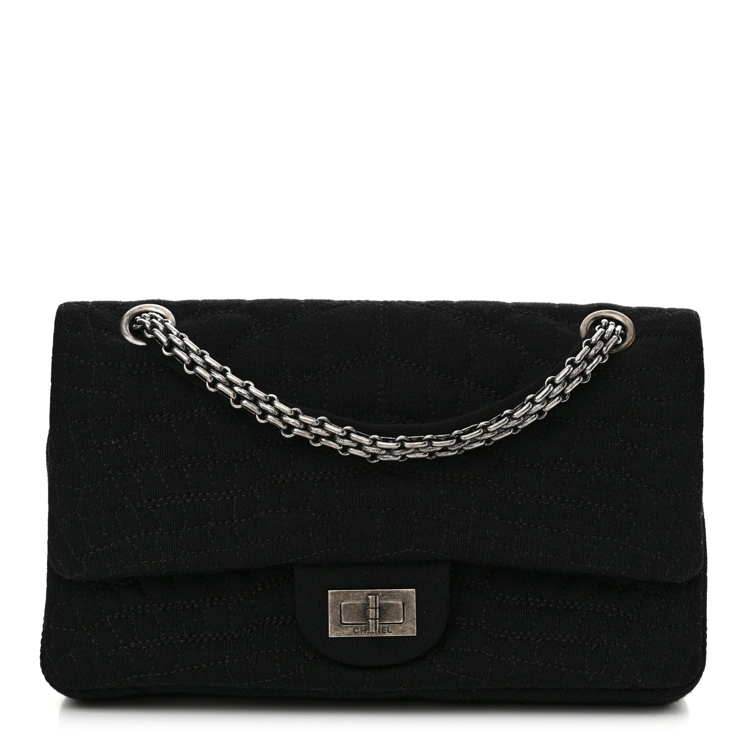 Chanel Jersey Coco's Croc 2.55 Reissue 225 Flap Black 1 of 10