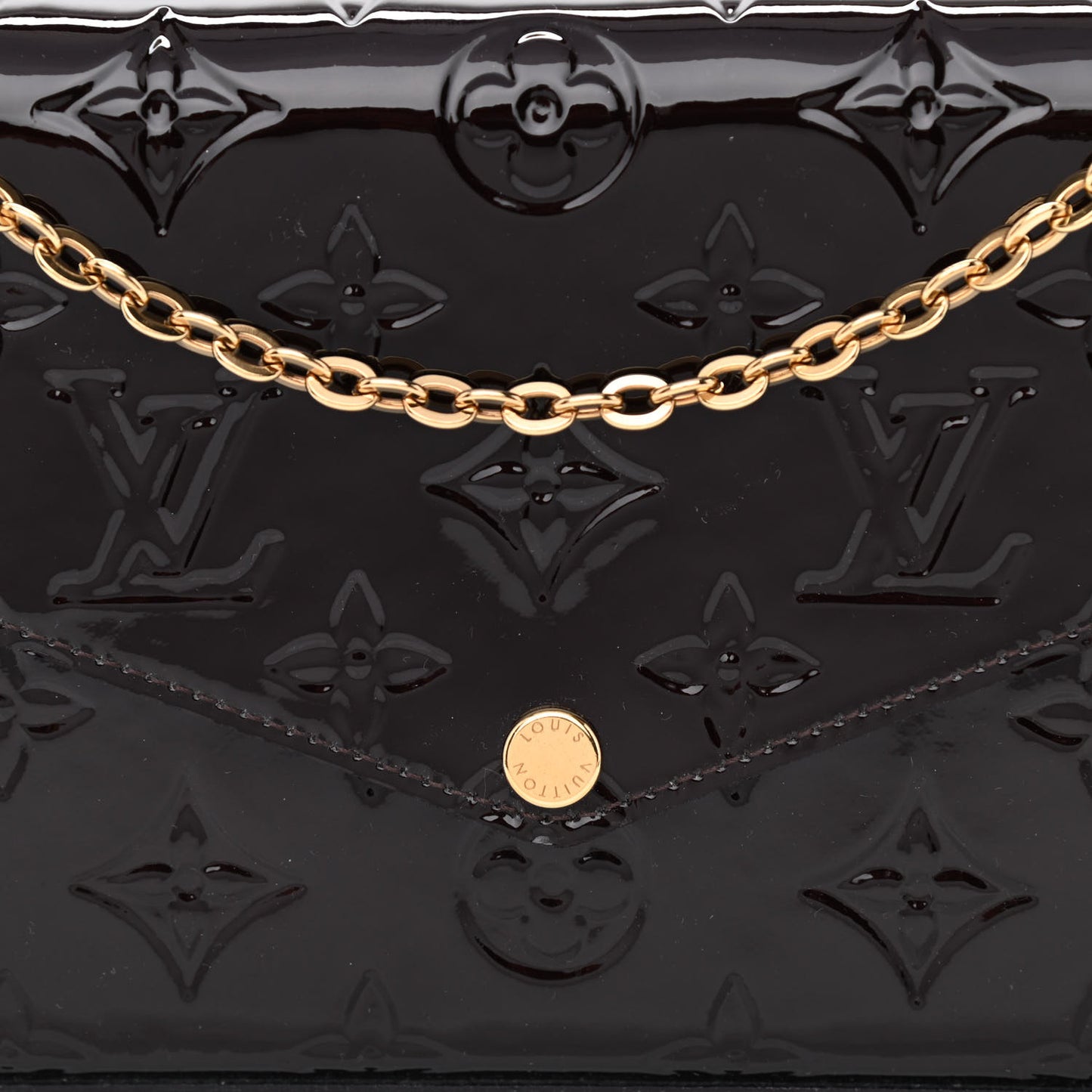 Vernis Pochette Felicie Chain Wallet Amarante