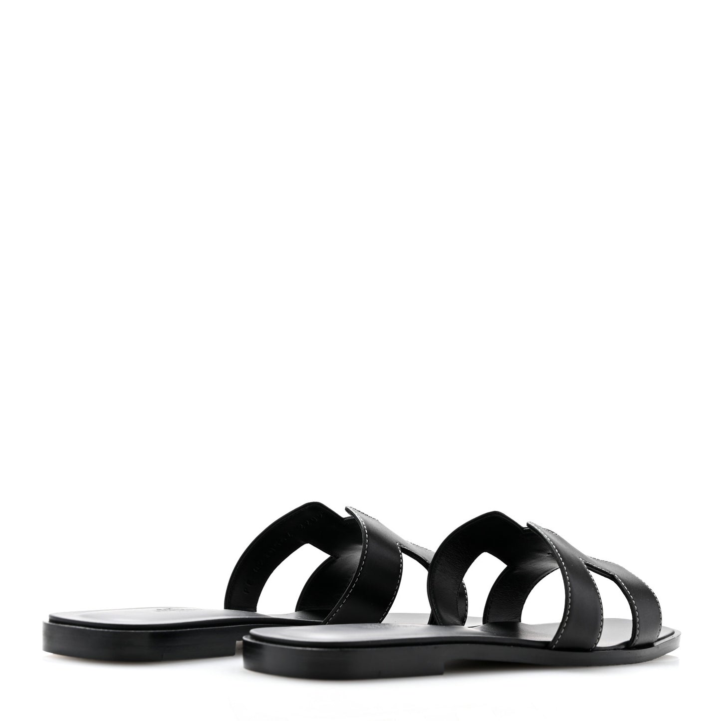 Box Calfskin Oran Sandals 39 Black