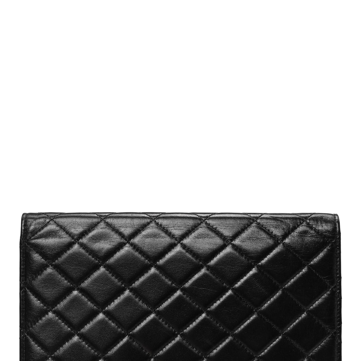 Lambskin Quilted Large Agenda Cover Black