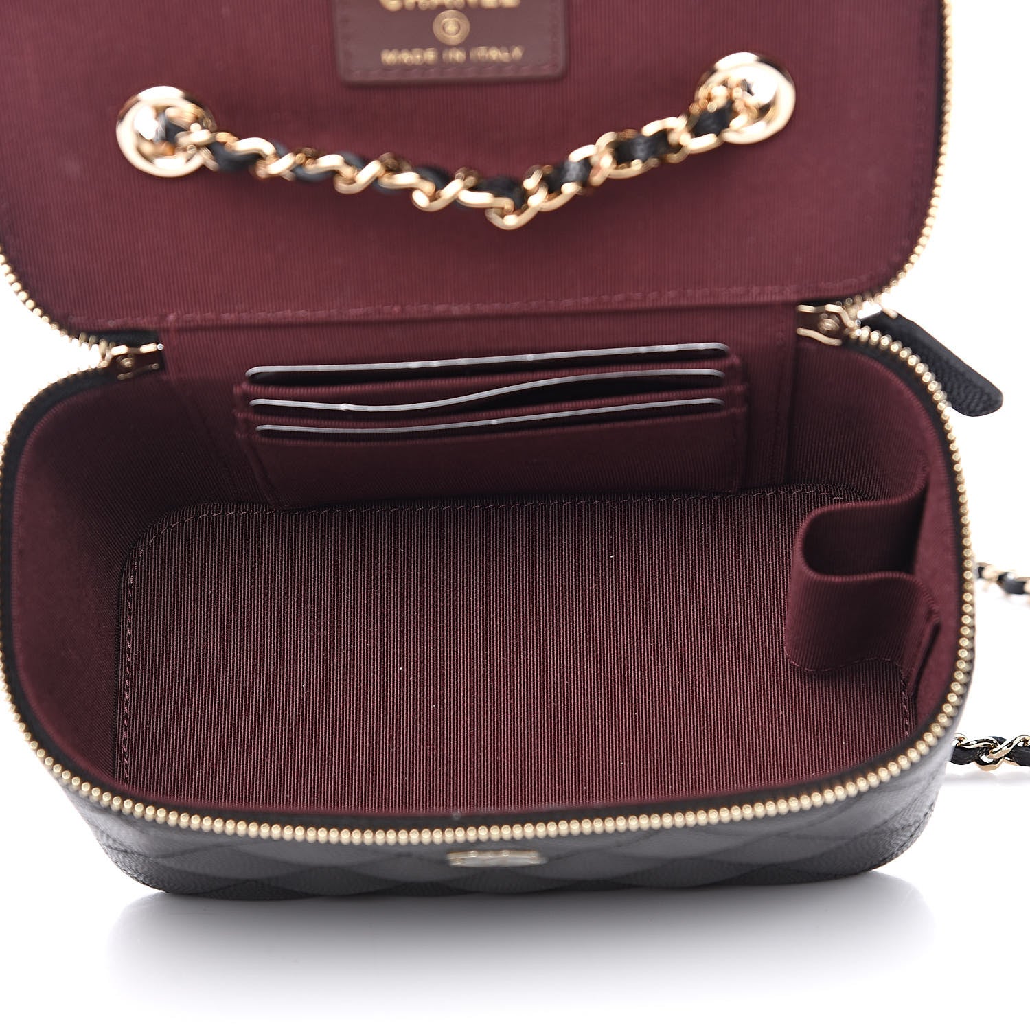Chanel Caviar Quilted Small Vanity Case With Chain Black 5 of 10