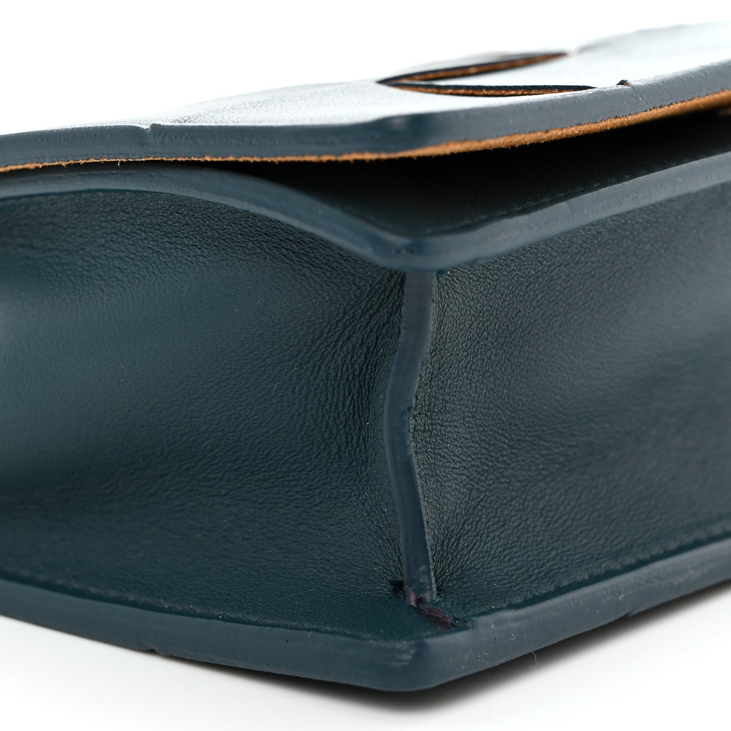 Lambskin Maxi Intrecciato Mini Cassette Crossbody Bag Petrol Blue