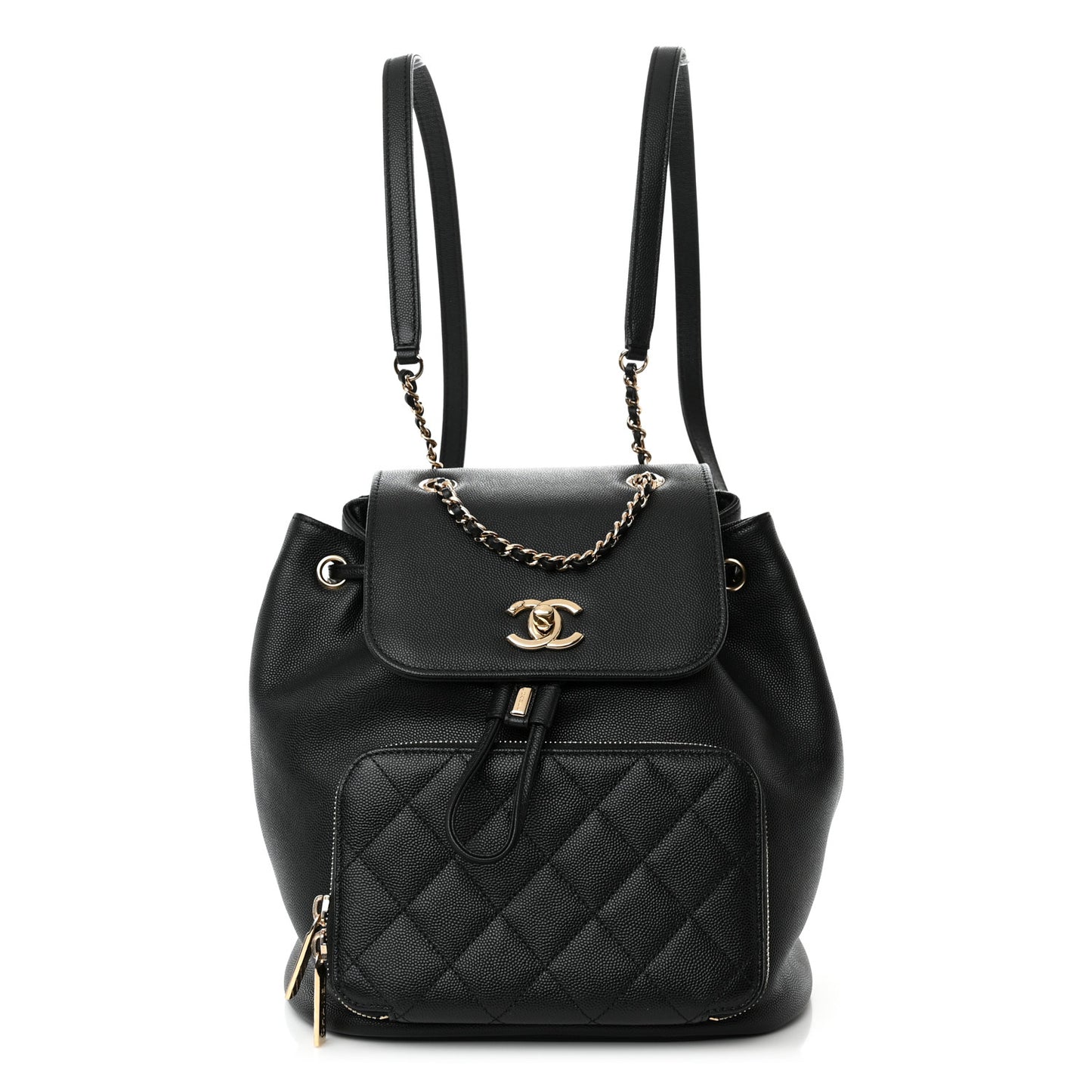 Caviar Quilted Business Affinity Backpack Black