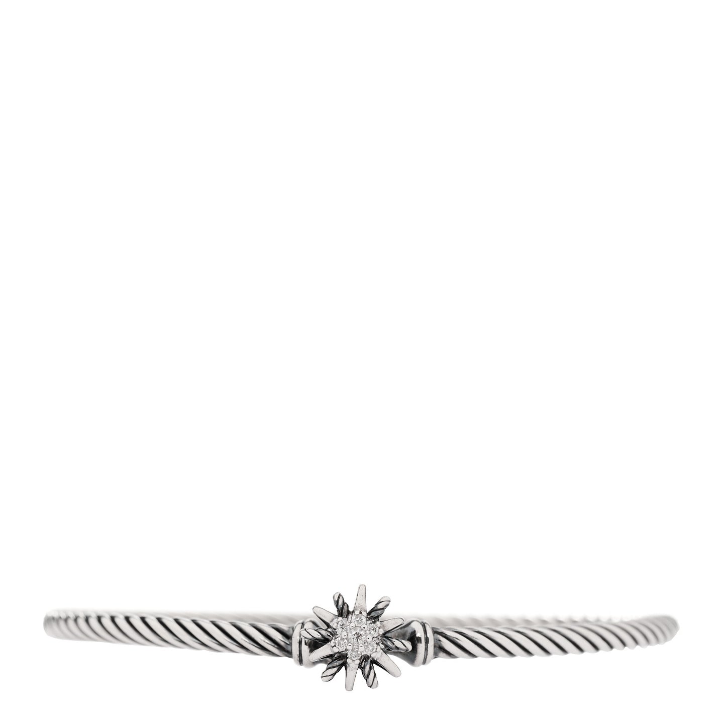 Sterling Silver Diamond Starburst Bracelet