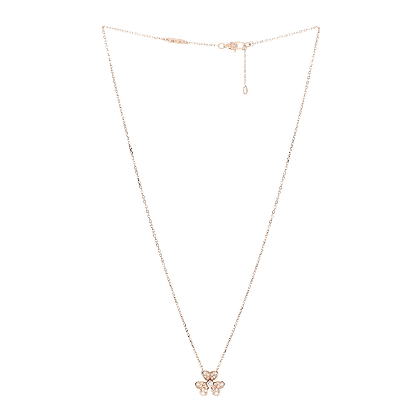 18K Rose Gold Diamond Mini Frivole Pendant Necklace