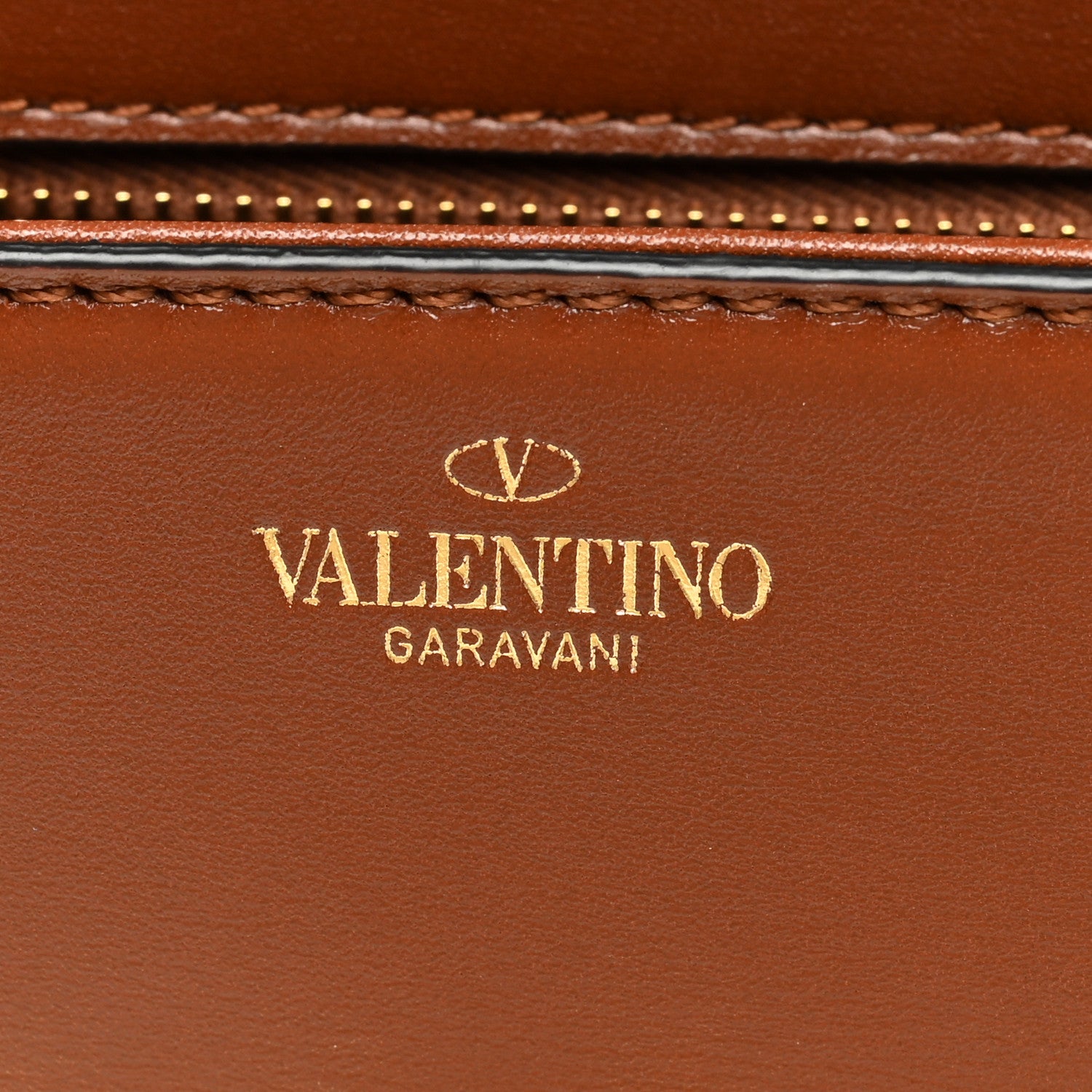 Valentino Garavani Calfskin Small Vlogo Chain Shoulder Bag Saddle Brown 6 of 9