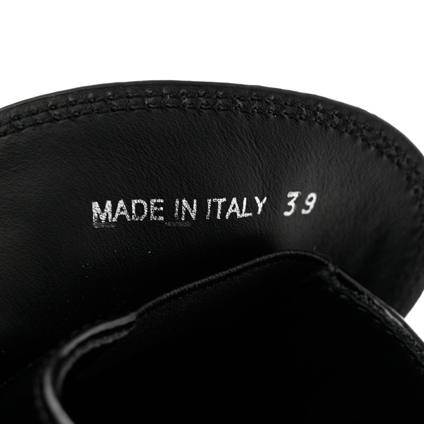 Spazzolato Metal Triangle Logo 50mm Loafers 39 Black