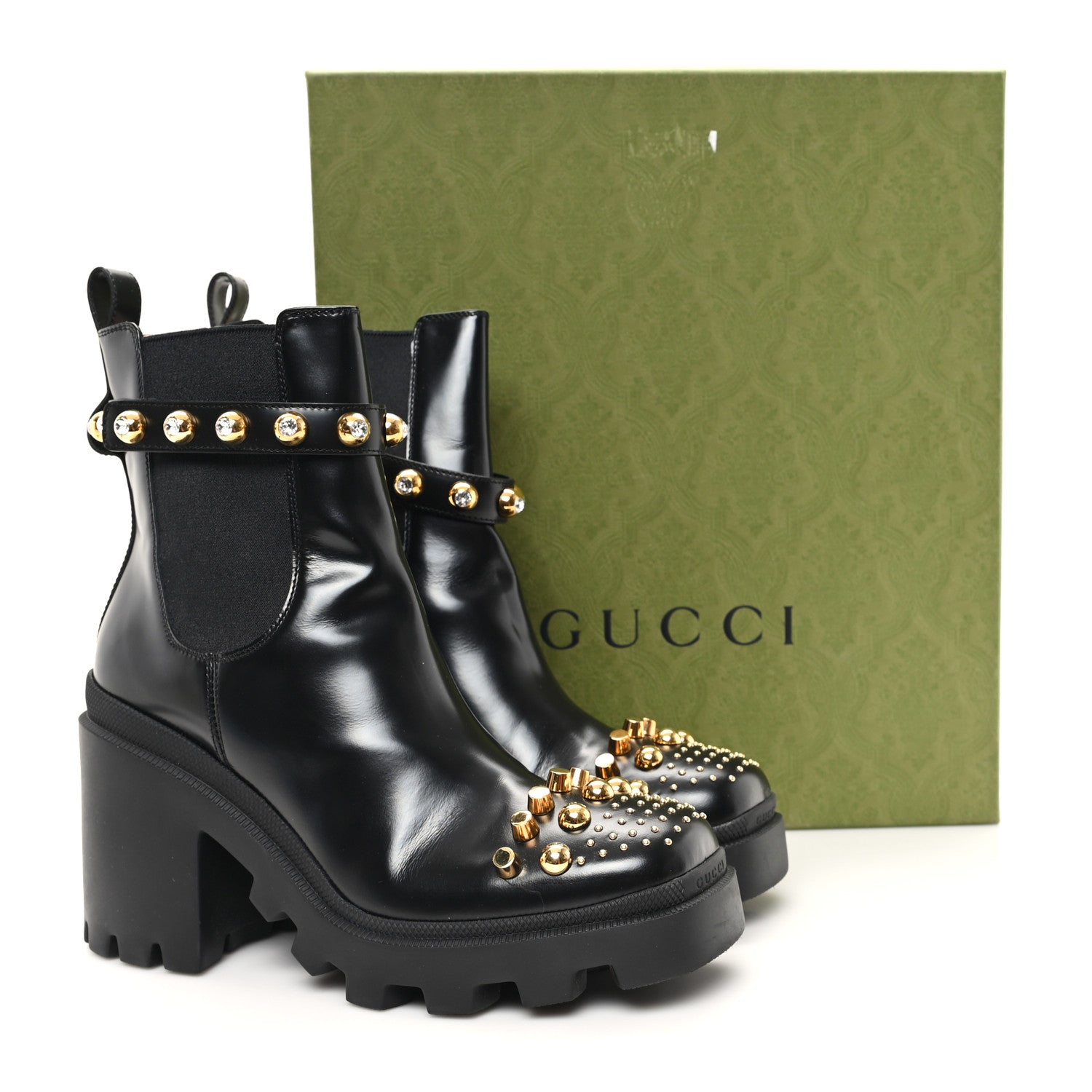 Gucci Calfskin Magnum Combat Boots 40 Black 10 of 10