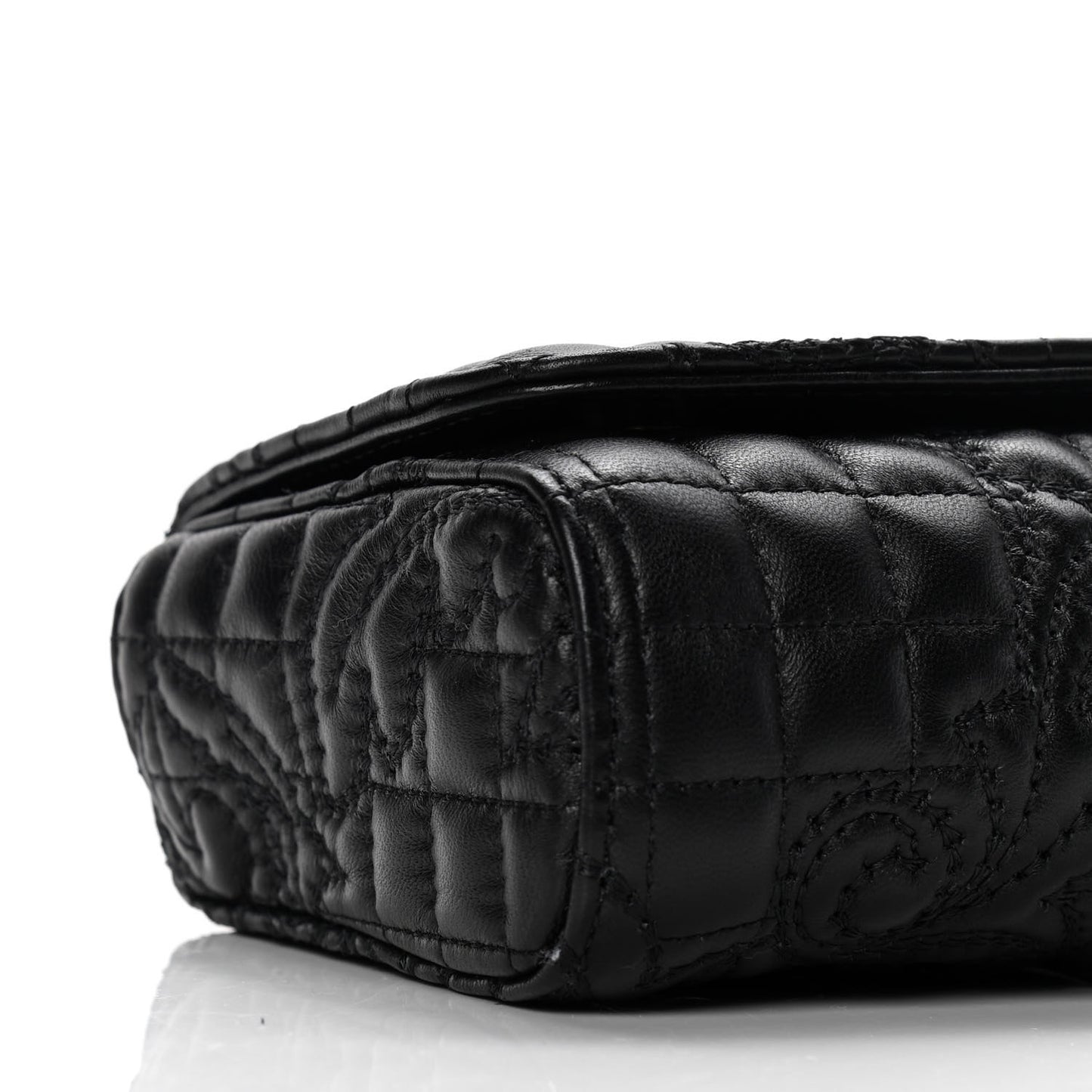 Nappa Barocco Quilted Vanitas Crossbody Black
