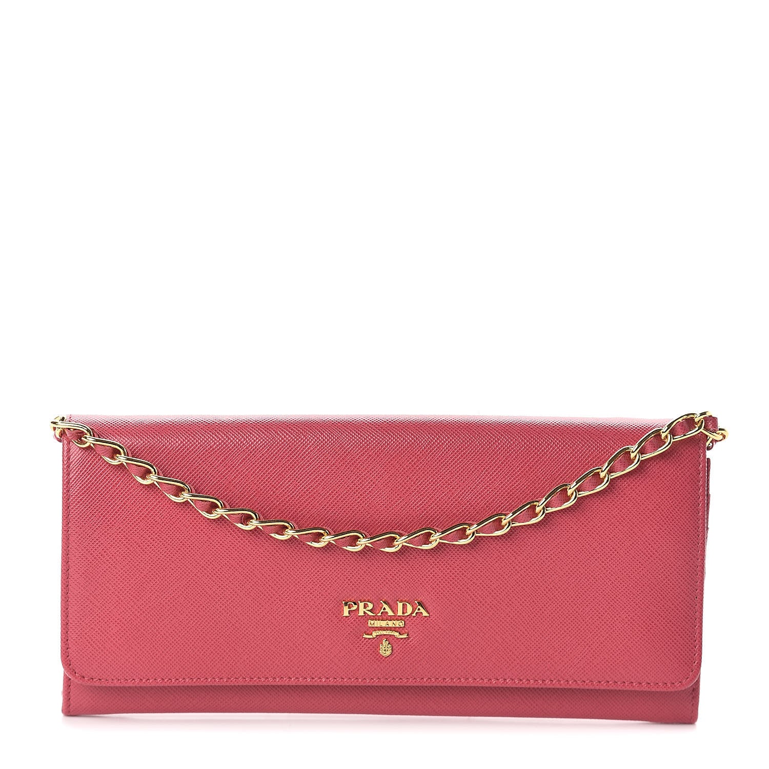 Prada Saffiano Metal Oro Chain Wallet Tamaris 531123 – FASHIONPHILE