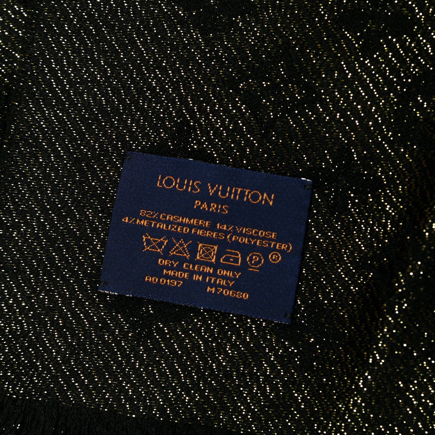 Louis Vuitton Cashmere Monogram Timeless Stole Black 3 of 3