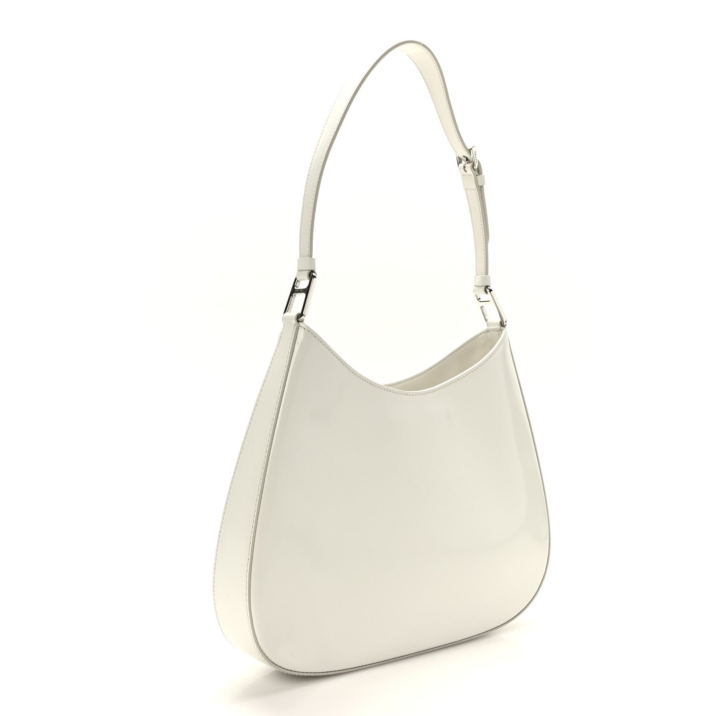 Spazzolato Large Cleo Adjustable Strap Shoulder Bag White