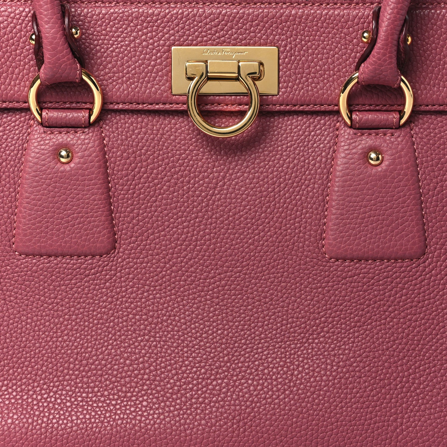 Salvatore Ferragamo Calfskin Lotty Satchel Griotte 7 of 12