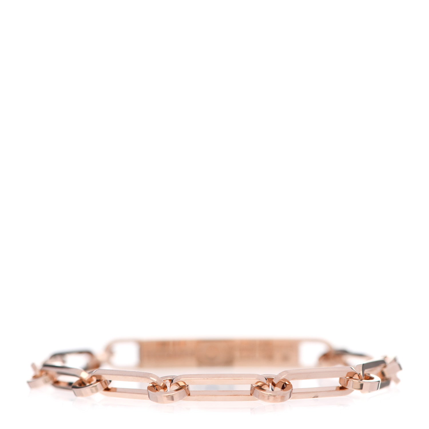Hermes 18K Rose Gold Diamond Pave PM Kelly Chaine Bracelet ST 3 of 7